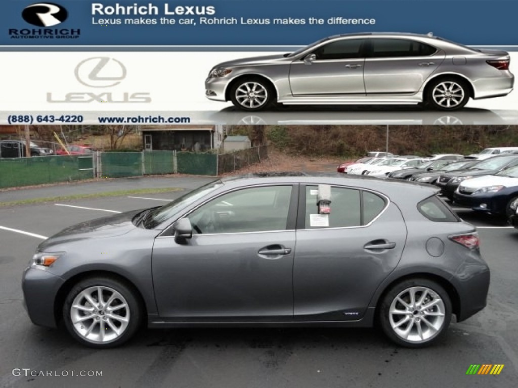 2012 CT 200h Hybrid Premium - Nebula Gray Pearl / Black photo #1