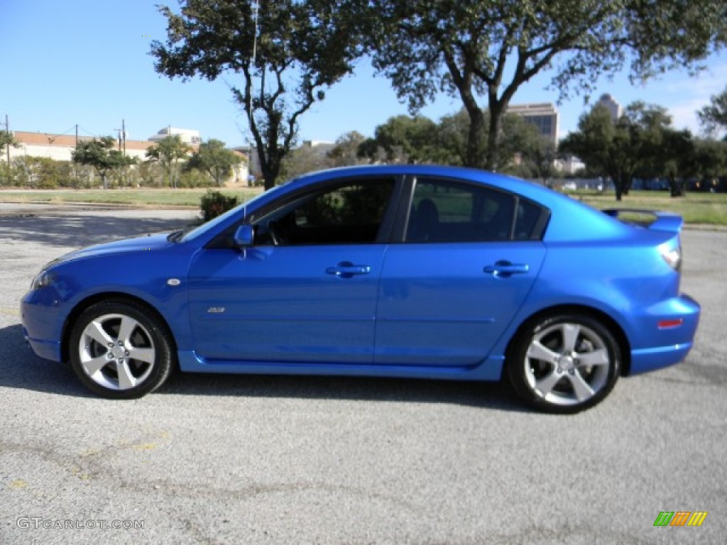 2005 MAZDA3 s Sedan - Winning Blue Mica / Black photo #5