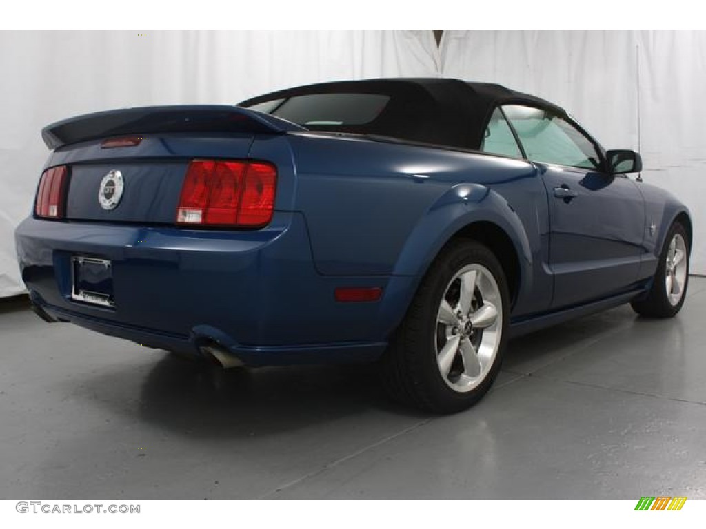 2009 Mustang GT Premium Convertible - Vista Blue Metallic / Dark Charcoal photo #4