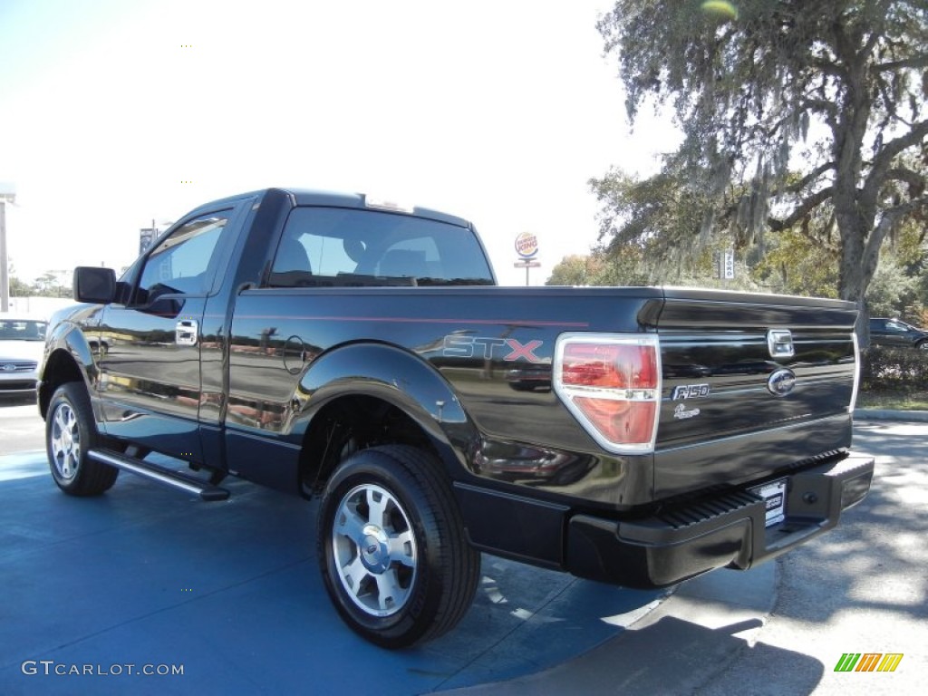 2010 F150 STX Regular Cab - Tuxedo Black / Medium Stone photo #3