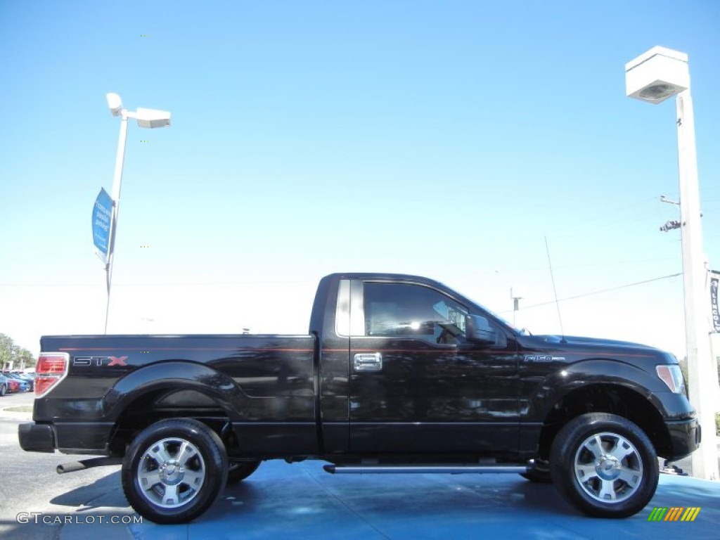 2010 F150 STX Regular Cab - Tuxedo Black / Medium Stone photo #6