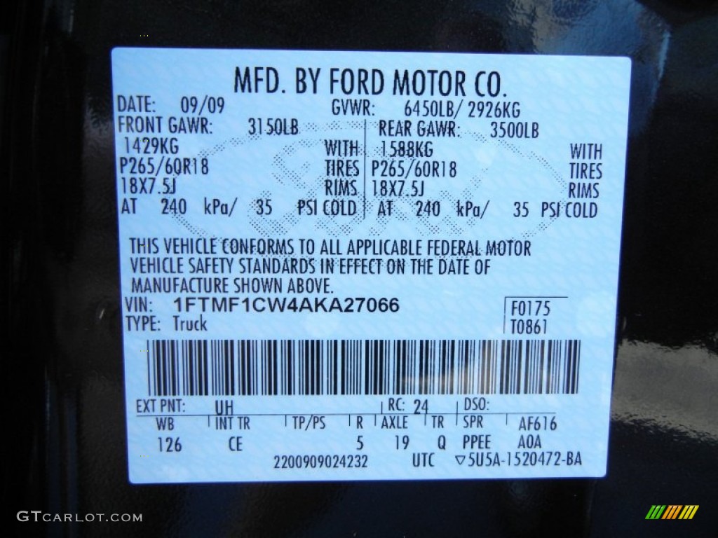 2010 F150 STX Regular Cab - Tuxedo Black / Medium Stone photo #24