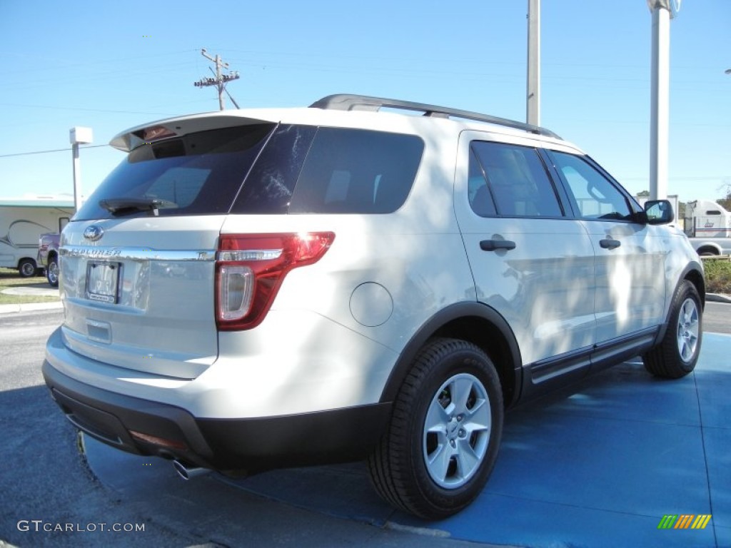 2012 Explorer FWD - White Suede / Medium Light Stone photo #3