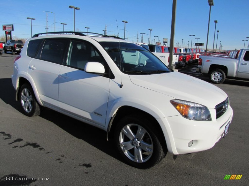 2007 RAV4 Sport 4WD - Super White / Dark Charcoal photo #1