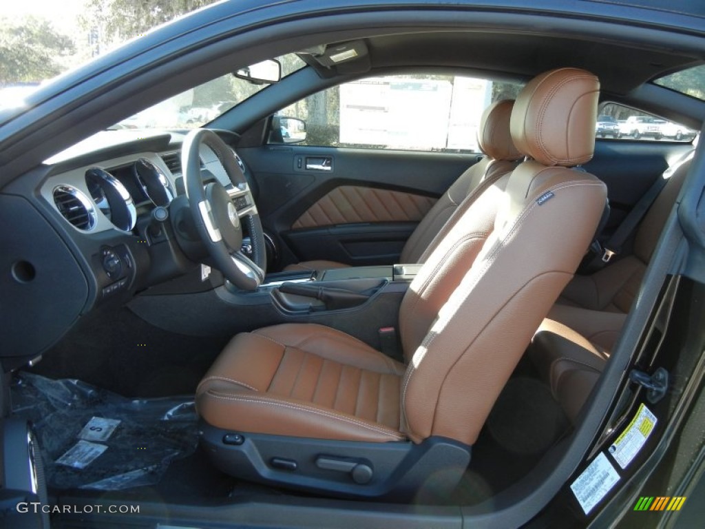 Saddle Interior 2012 Ford Mustang V6 Premium Coupe Photo #58603974