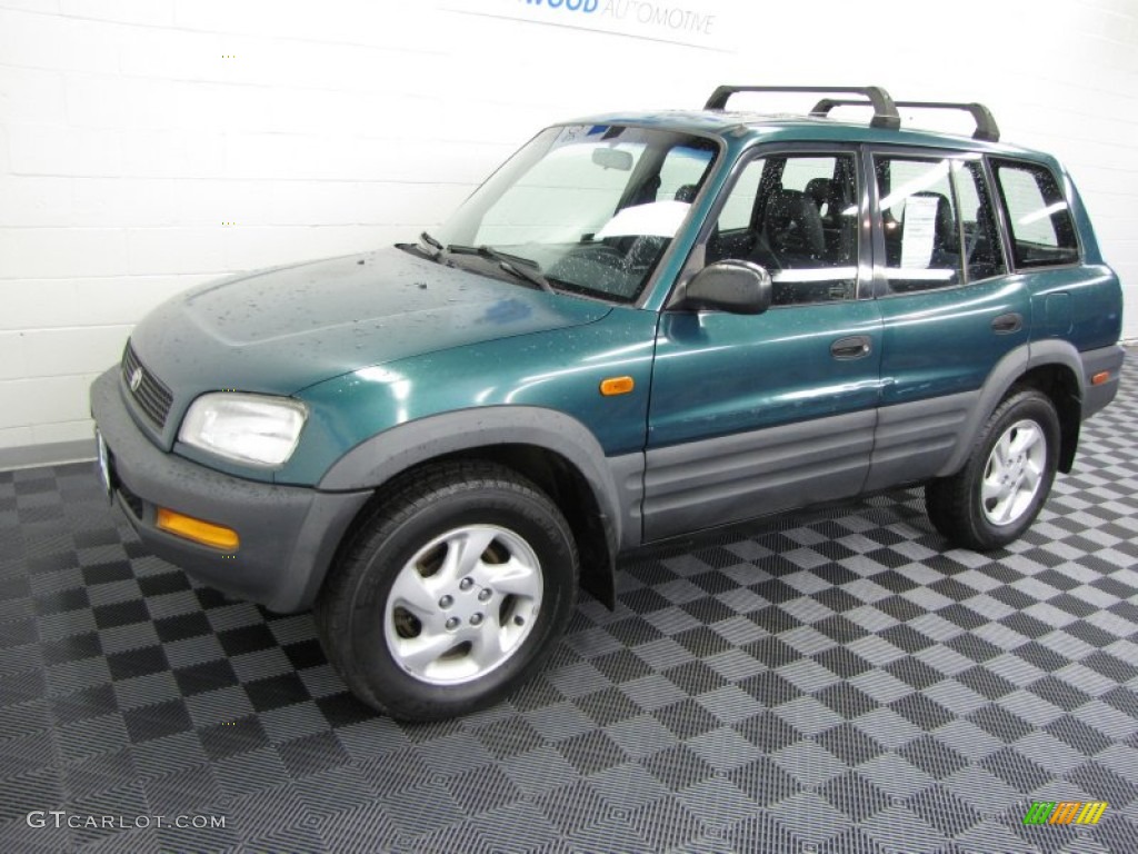 1997 RAV4 4WD - Dark Green Metallic / Gray photo #2