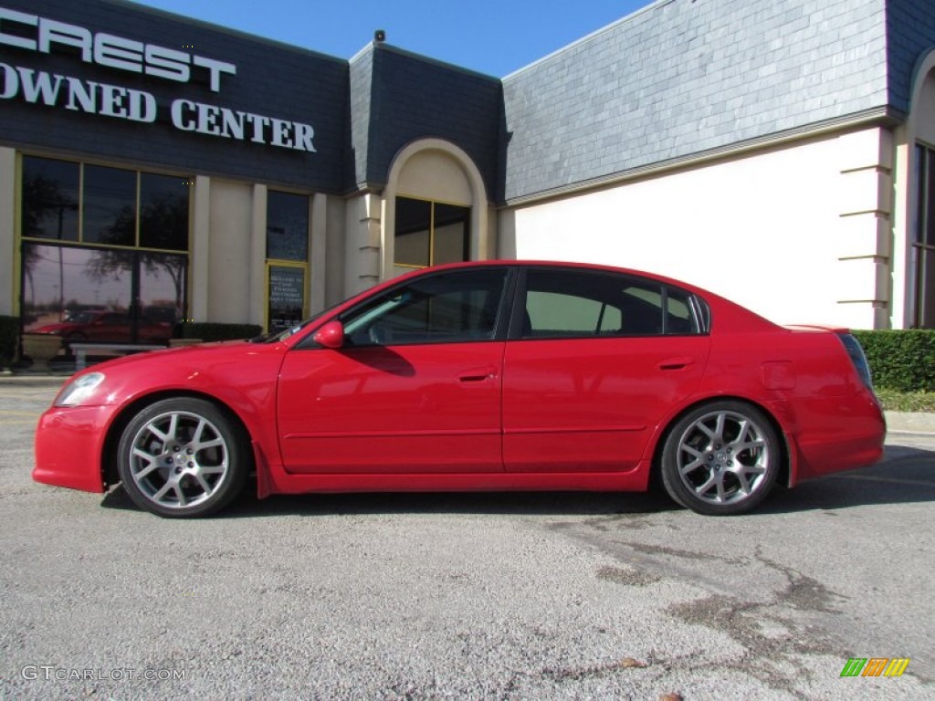 2005 Altima 3.5 SE-R - Code Red / SE-R Charcoal photo #1