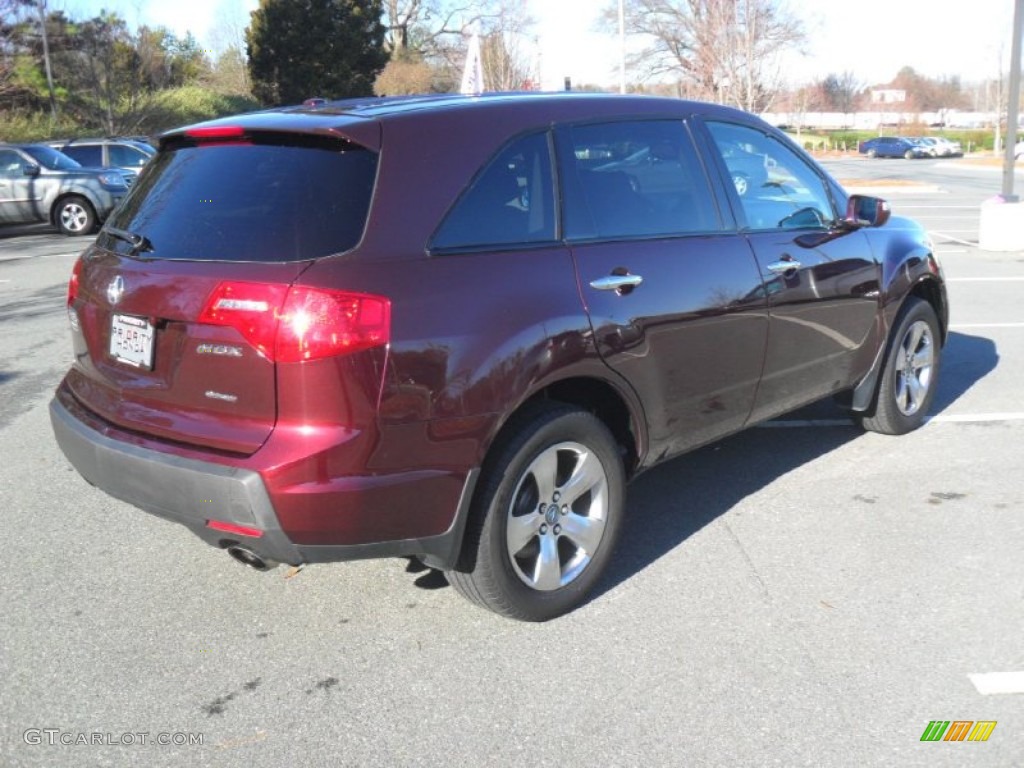 2007 MDX Sport - Dark Cherry Red Pearl / Ebony photo #3