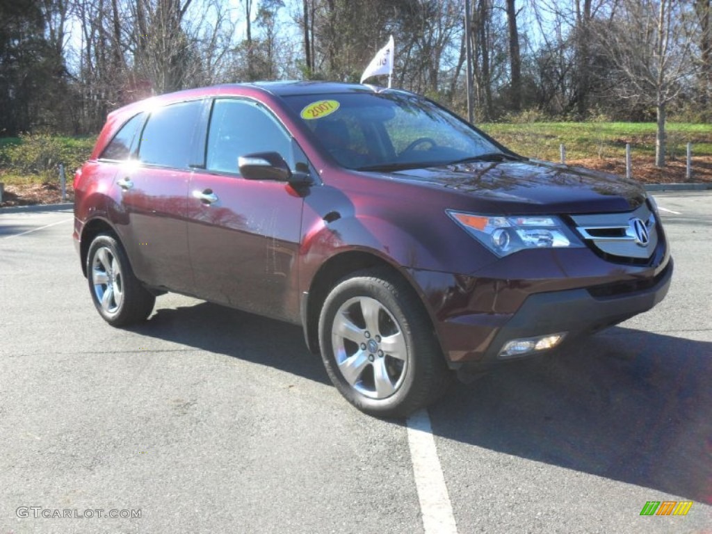 2007 MDX Sport - Dark Cherry Red Pearl / Ebony photo #5