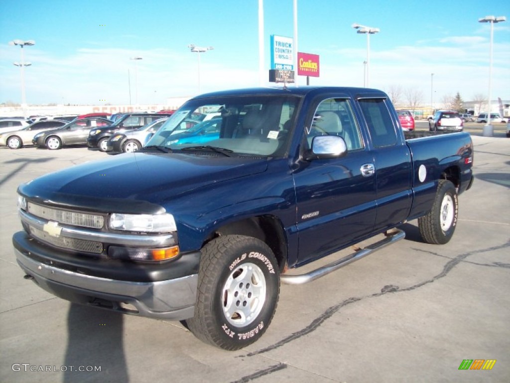 2002 Silverado 1500 LT Extended Cab 4x4 - Indigo Blue Metallic / Tan photo #5