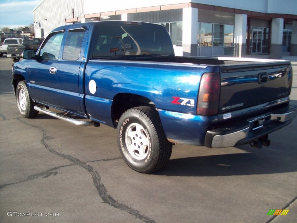 2002 Silverado 1500 LT Extended Cab 4x4 - Indigo Blue Metallic / Tan photo #21