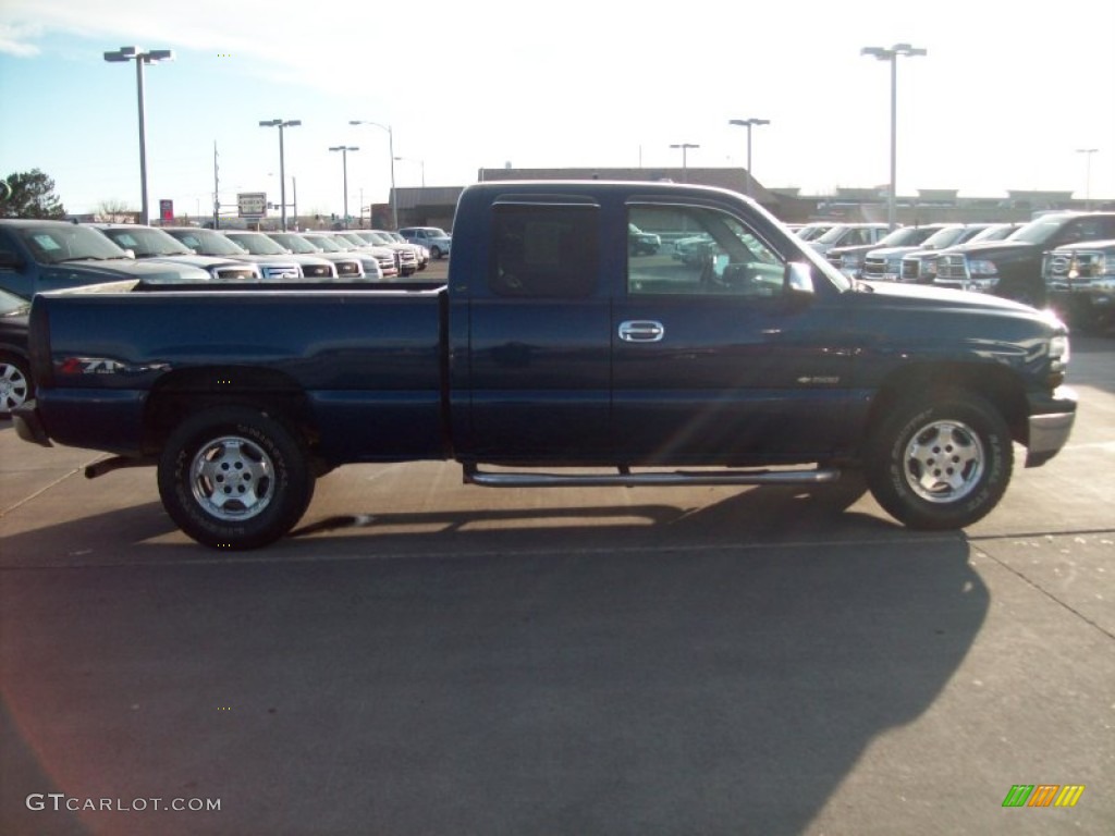 2002 Silverado 1500 LT Extended Cab 4x4 - Indigo Blue Metallic / Tan photo #25