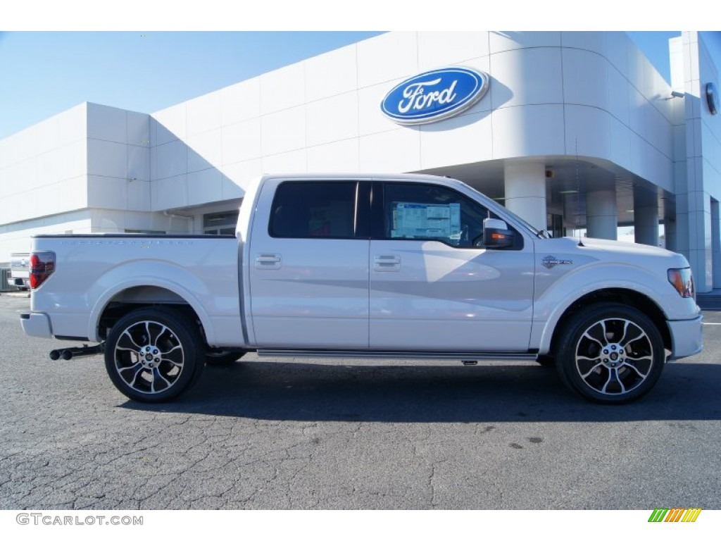 2012 F150 Harley-Davidson SuperCrew - White Platinum Metallic Tri-Coat / Harley-Davidson Black/Smoked Silver "Snakeskin" Leather photo #2