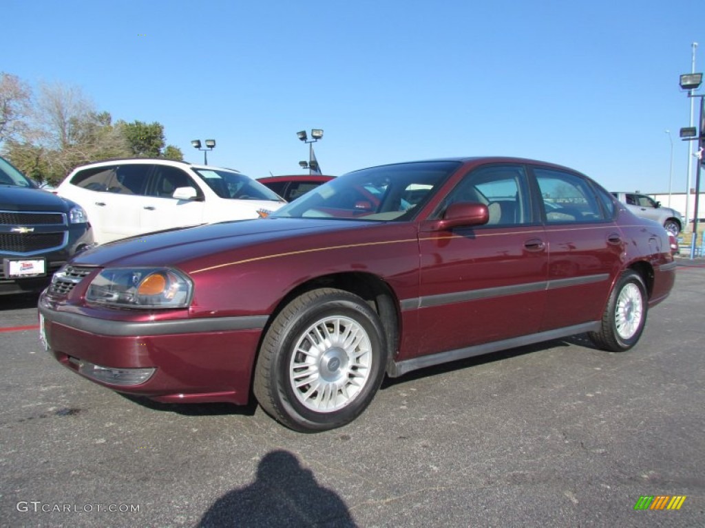 Dark Carmine Red Metallic 2001 Chevrolet Impala Standard Impala Model Exterior Photo #58614414