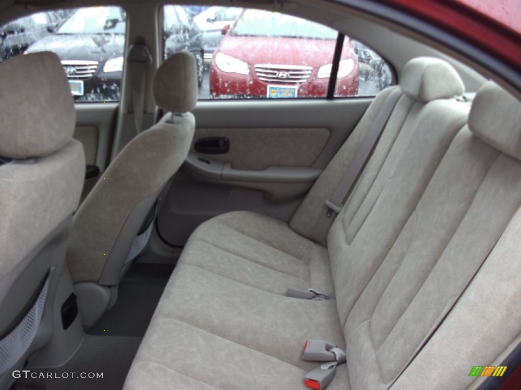 2002 Elantra GLS Sedan - Chianti Red / Beige photo #11