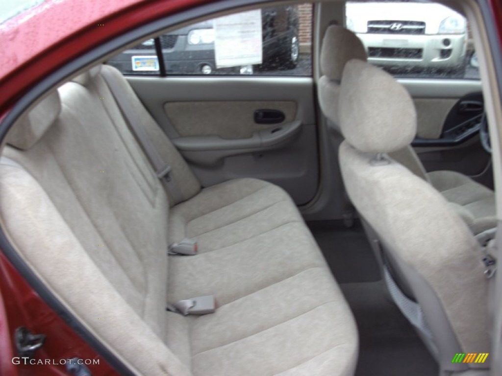 2002 Elantra GLS Sedan - Chianti Red / Beige photo #15