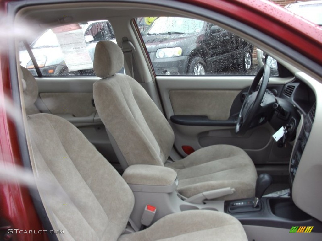 2002 Elantra GLS Sedan - Chianti Red / Beige photo #16