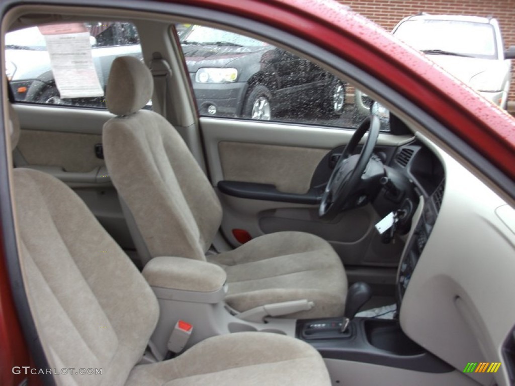 2002 Elantra GLS Sedan - Chianti Red / Beige photo #17
