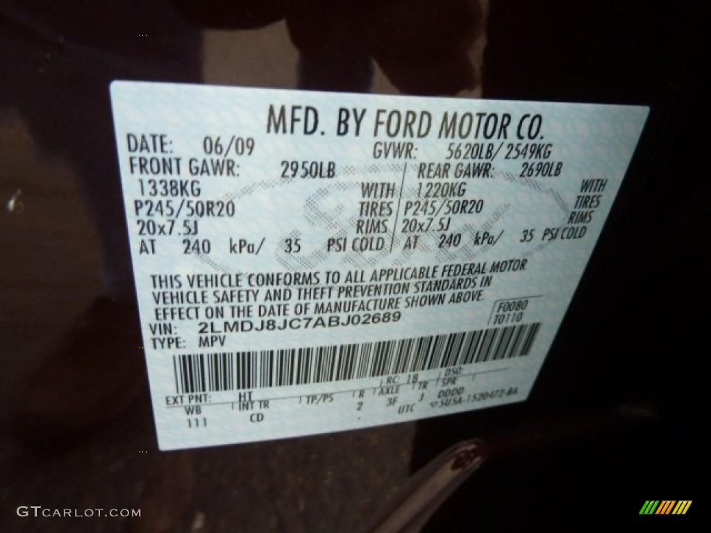 2010 MKX Color Code HT for Cinnamon Metallic Photo #58615625