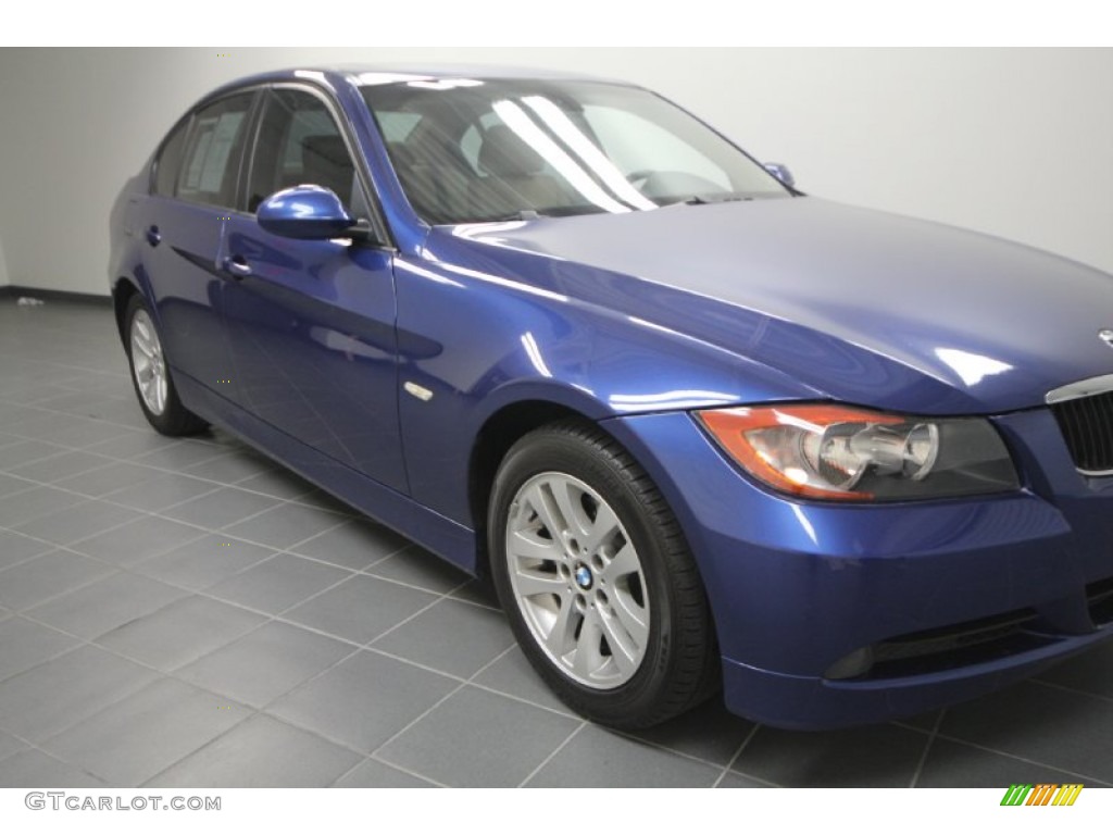 2007 3 Series 328i Sedan - Montego Blue Metallic / Beige photo #2