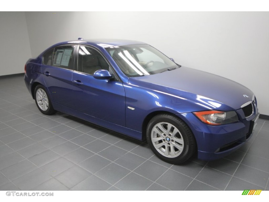 2007 3 Series 328i Sedan - Montego Blue Metallic / Beige photo #5