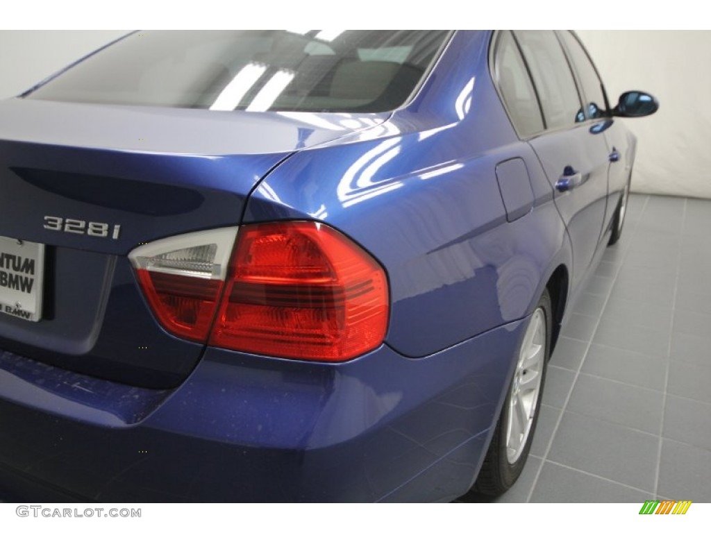 2007 3 Series 328i Sedan - Montego Blue Metallic / Beige photo #7