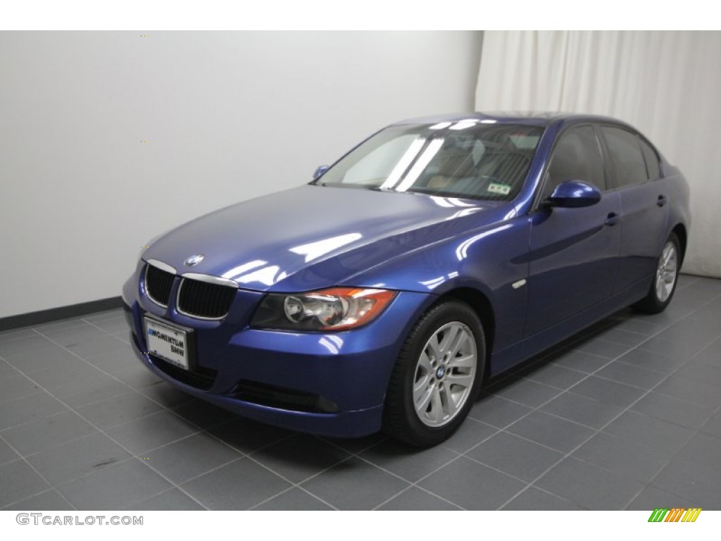 2007 3 Series 328i Sedan - Montego Blue Metallic / Beige photo #11