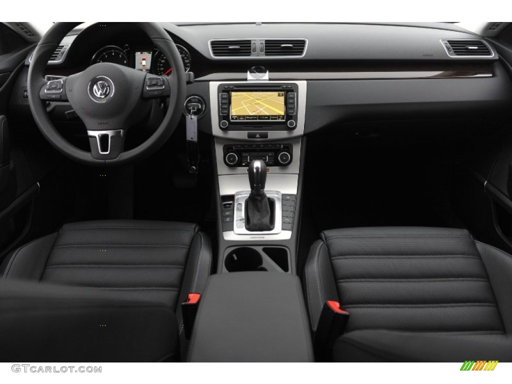 2012 Volkswagen CC VR6 4Motion Executive Black Dashboard Photo #58619696