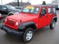 2012 Flame Red Jeep Wrangler Unlimited Sport 4x4  photo #4