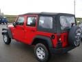 2012 Flame Red Jeep Wrangler Unlimited Sport 4x4  photo #6