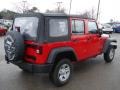 2012 Flame Red Jeep Wrangler Unlimited Sport 4x4  photo #8