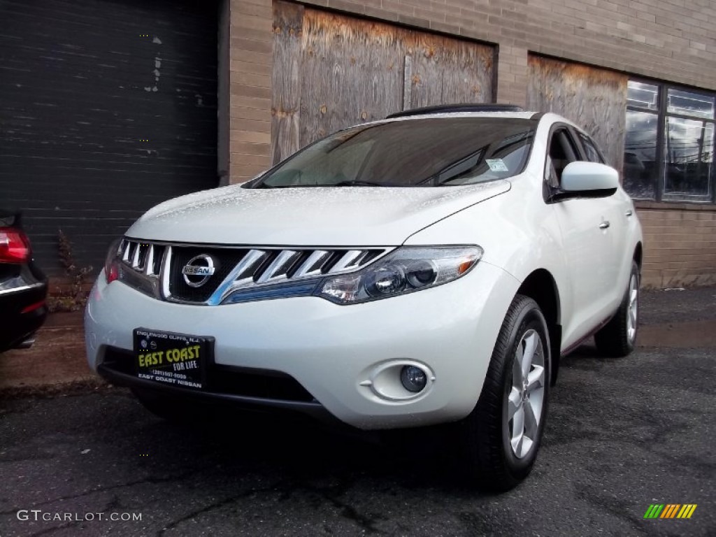 2009 Murano SL AWD - Glacier Pearl / Beige photo #3