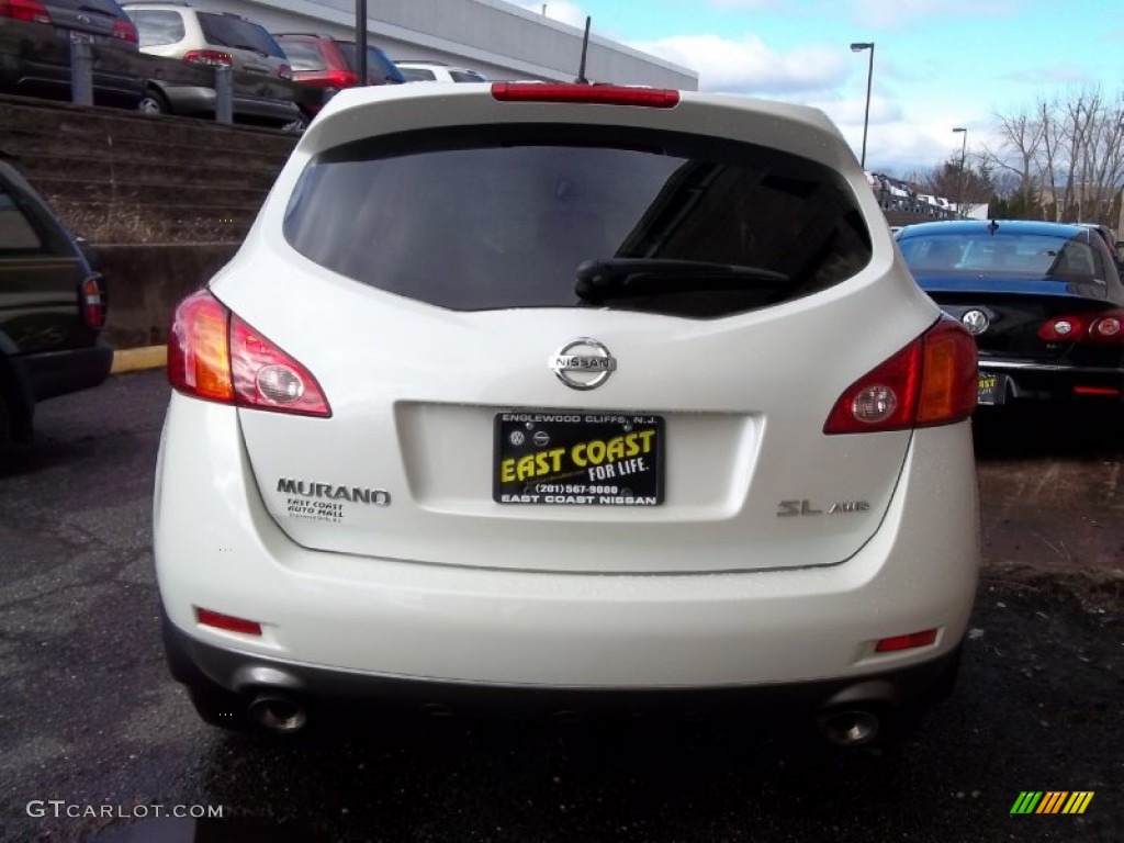 2009 Murano SL AWD - Glacier Pearl / Beige photo #4