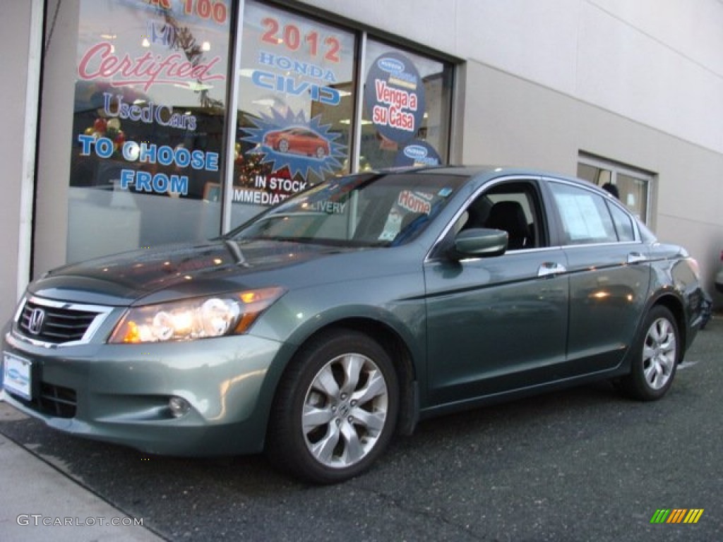 2008 Accord EX-L V6 Sedan - Mystic Green Metallic / Black photo #1