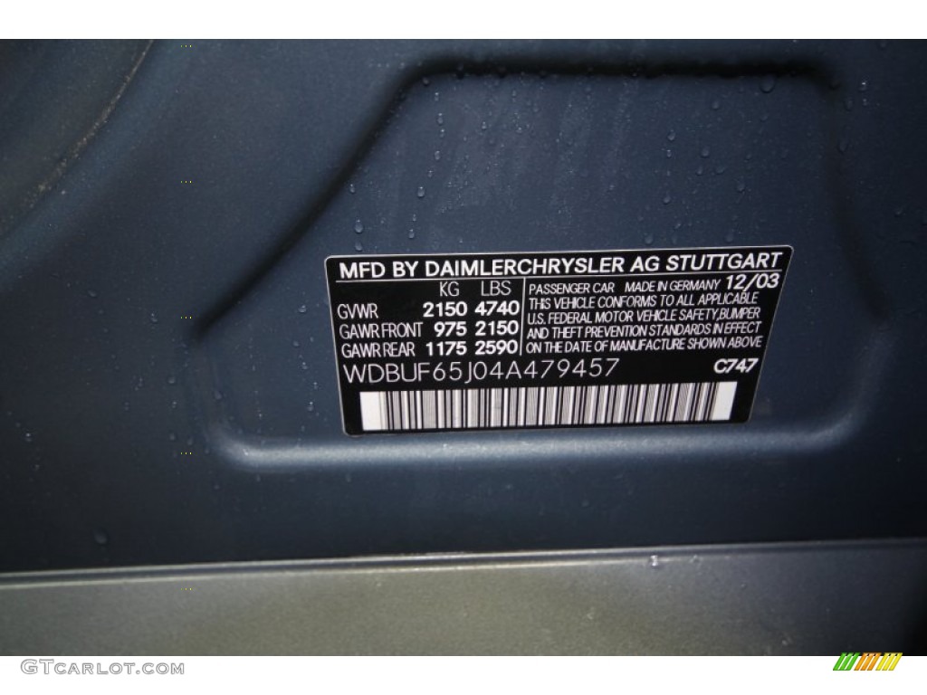 2004 E 320 Sedan - Platinum Blue Metallic / Charcoal photo #15