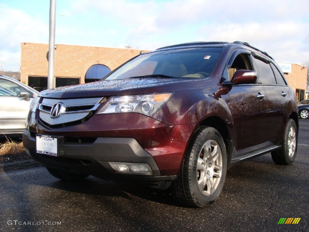 2009 MDX Technology - Dark Cherry Pearl / Parchment photo #1