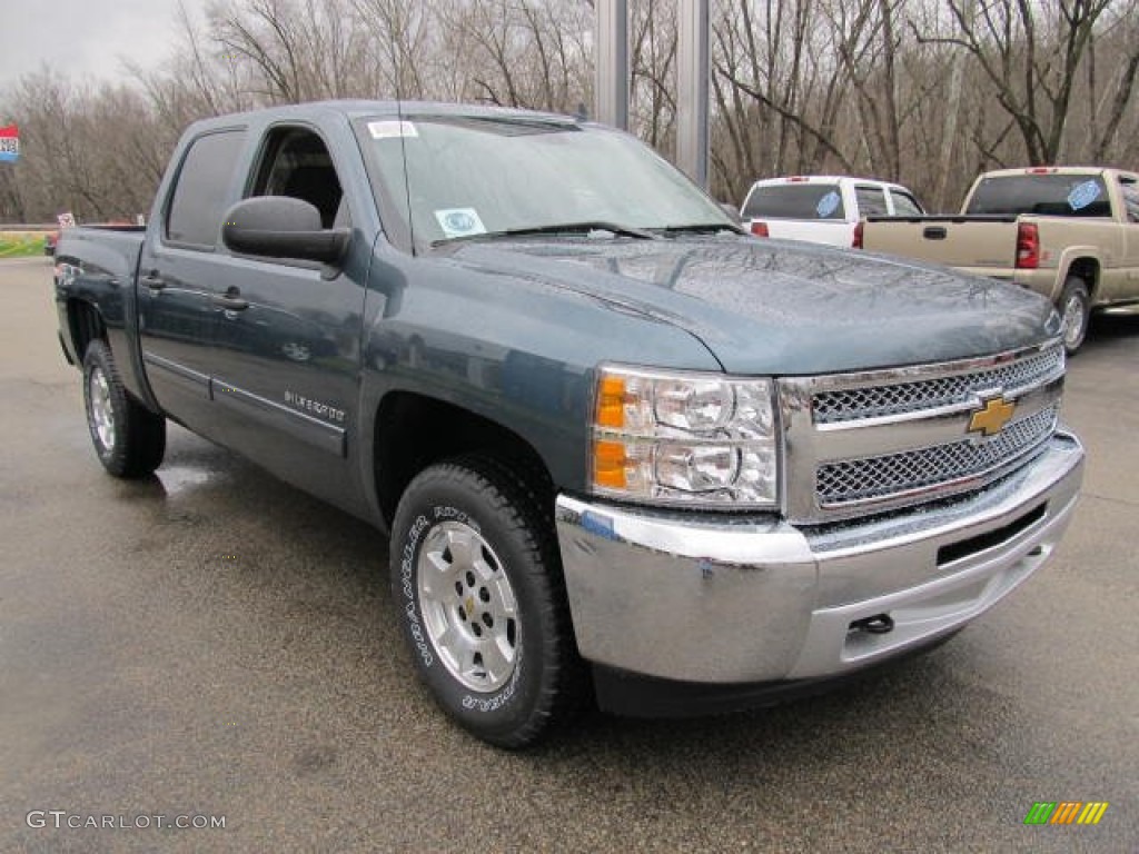 2012 Silverado 1500 LT Crew Cab 4x4 - Blue Granite Metallic / Ebony photo #5