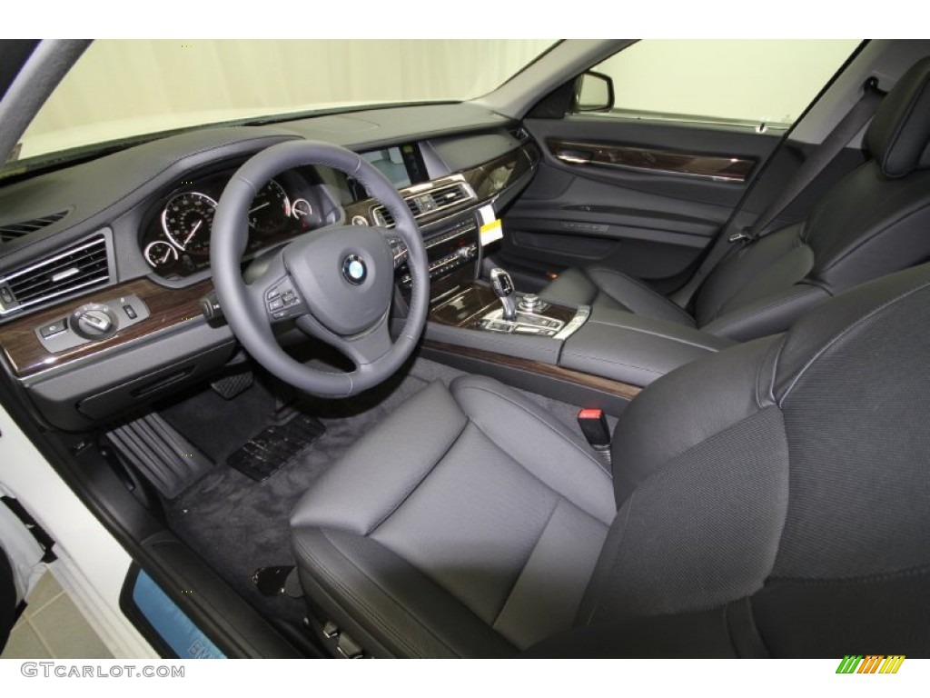 Black Interior 2012 BMW 7 Series 740i Sedan Photo #58625390