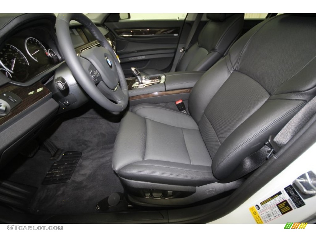 Black Interior 2012 BMW 7 Series 740i Sedan Photo #58625399