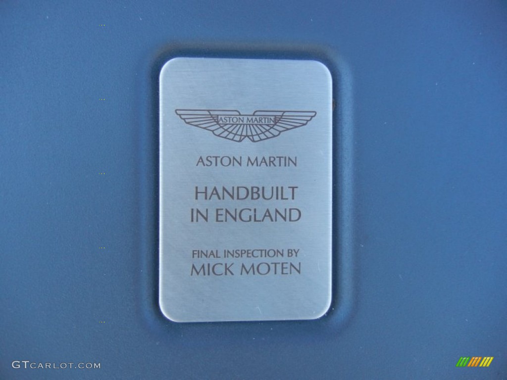 2008 Aston Martin V8 Vantage Coupe Info Tag Photo #58626149