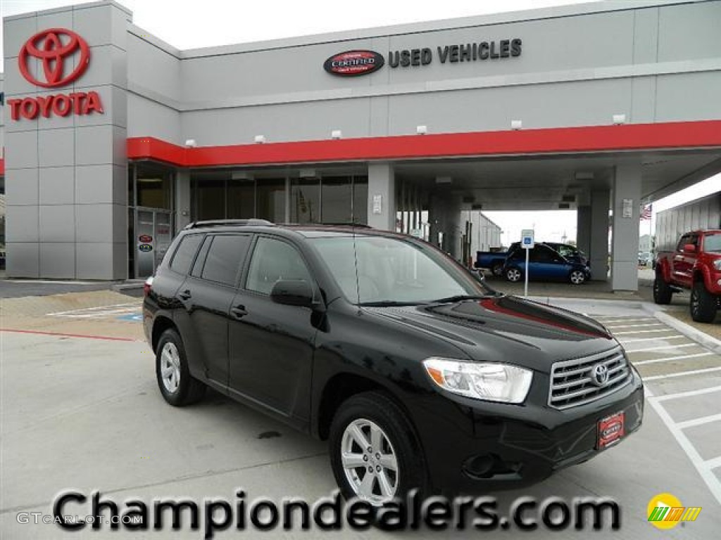 2008 Highlander  - Black / Sand Beige photo #1