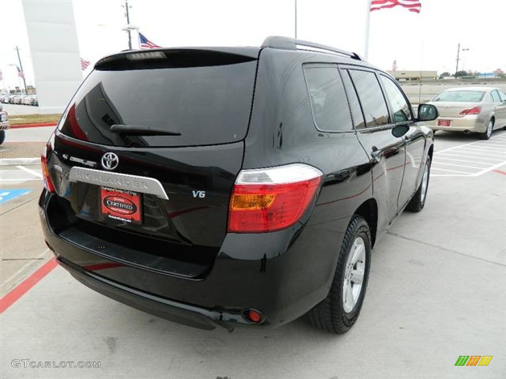 2008 Highlander  - Black / Sand Beige photo #3