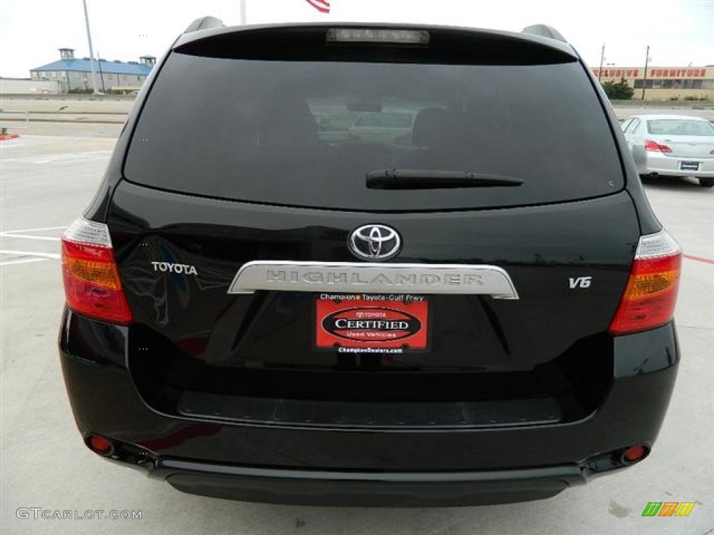 2008 Highlander  - Black / Sand Beige photo #4
