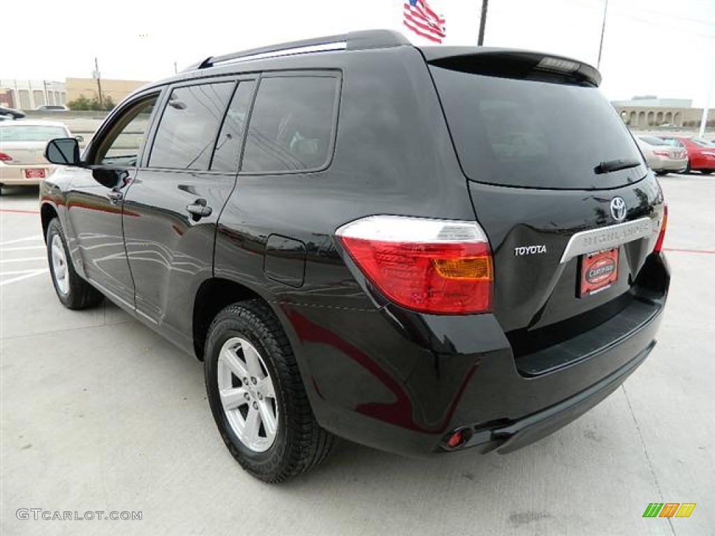 2008 Highlander  - Black / Sand Beige photo #5