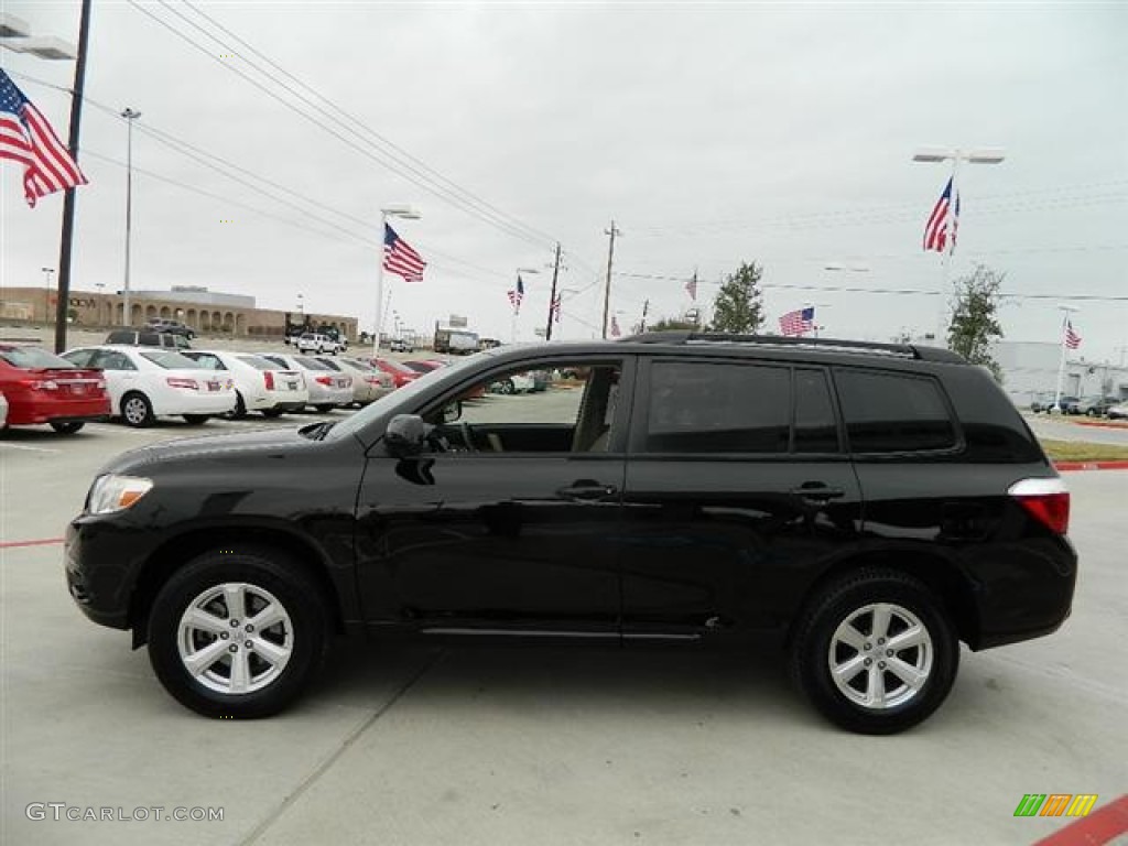 2008 Highlander  - Black / Sand Beige photo #6