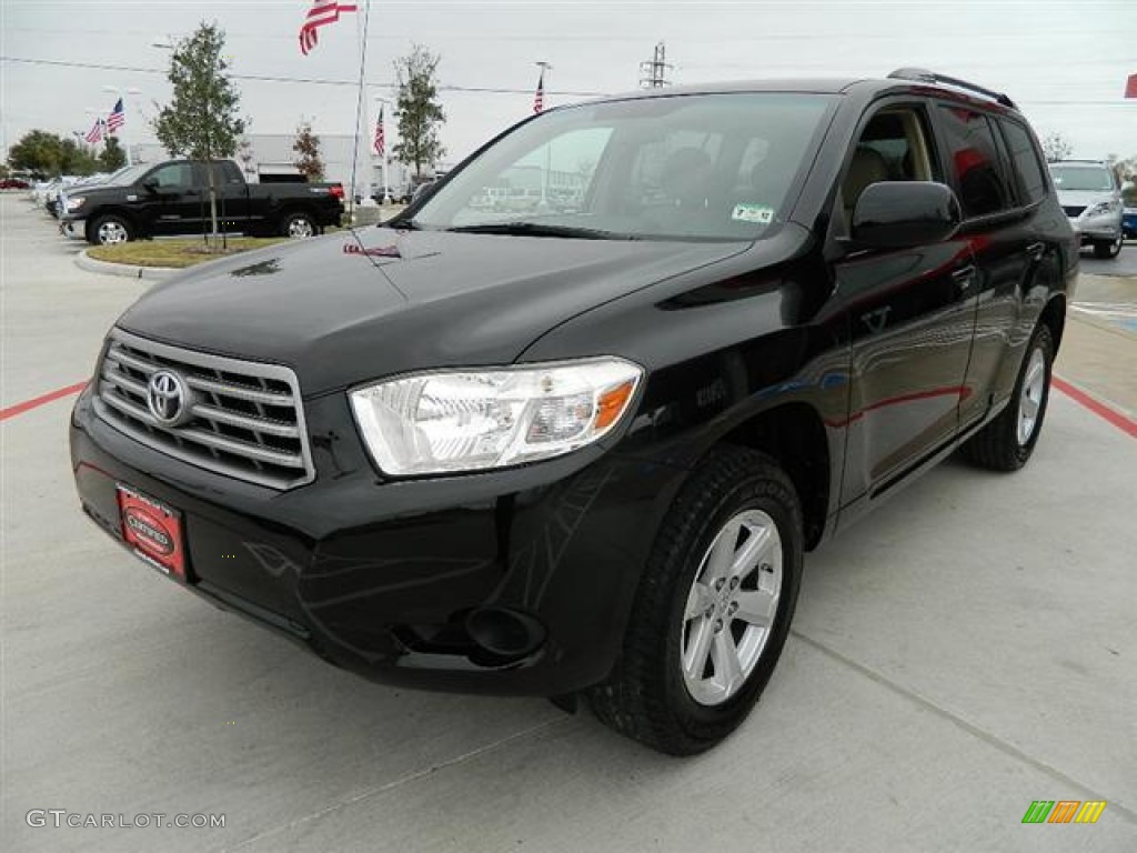 2008 Highlander  - Black / Sand Beige photo #7
