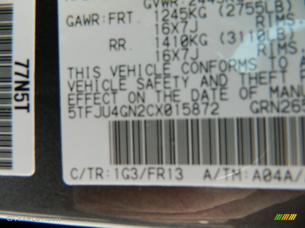 2012 Tacoma V6 Prerunner Double Cab - Magnetic Gray Mica / Graphite photo #15