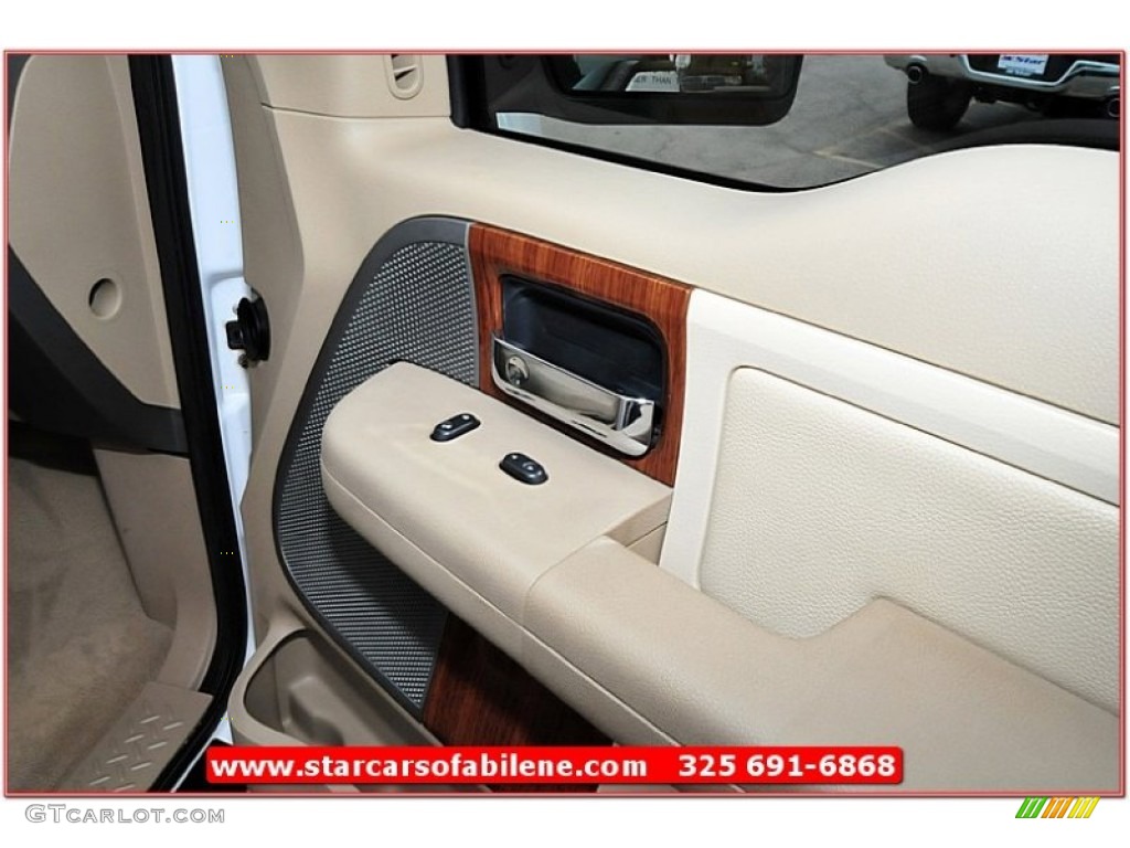 2004 F150 Lariat SuperCrew - Oxford White / Tan photo #23