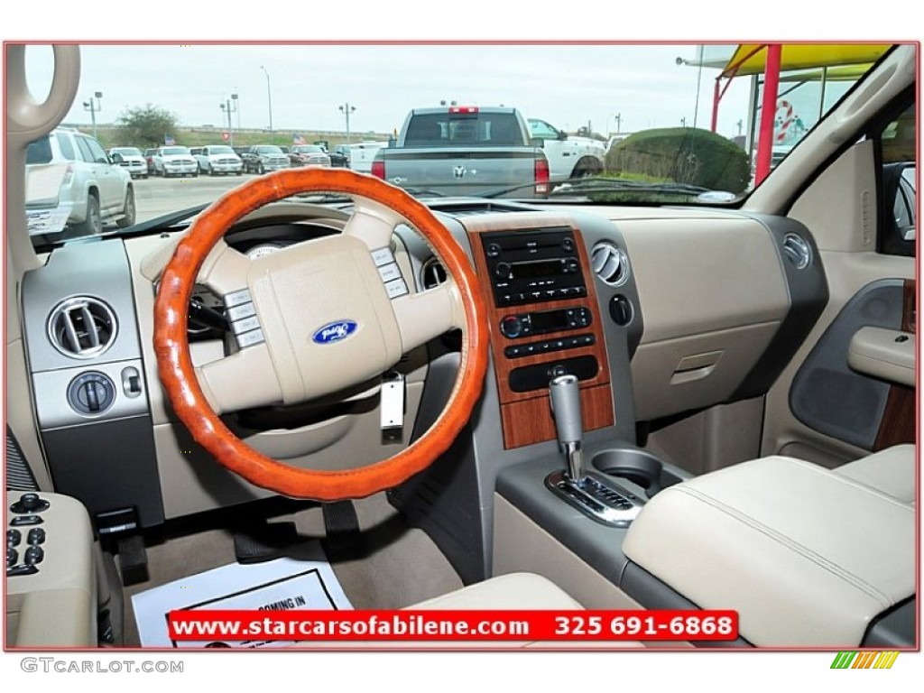2004 F150 Lariat SuperCrew - Oxford White / Tan photo #25