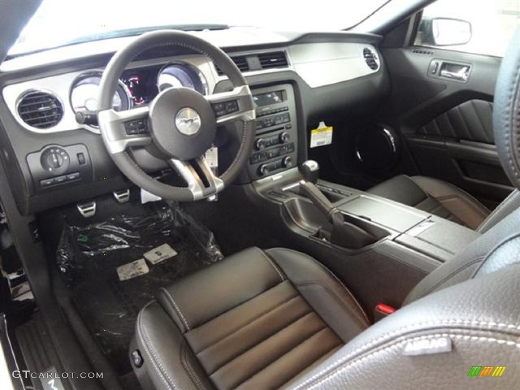 Charcoal Black Interior 2012 Ford Mustang GT Premium Coupe Photo #58635053